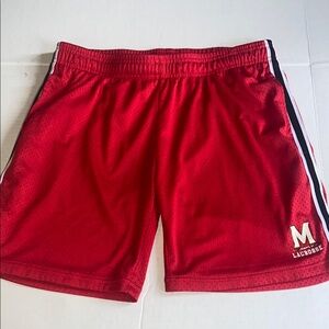 Colosseum MARYLAND LACROSSE Shorts. Mens  XL red w/ corner graphic